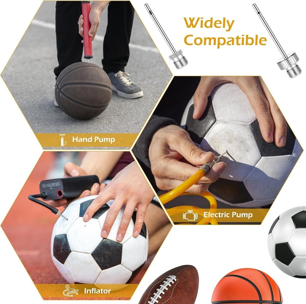 Complete Inflating Solution: Heavy Duty Needles, Adapters & Nozzles - 24 Pcs