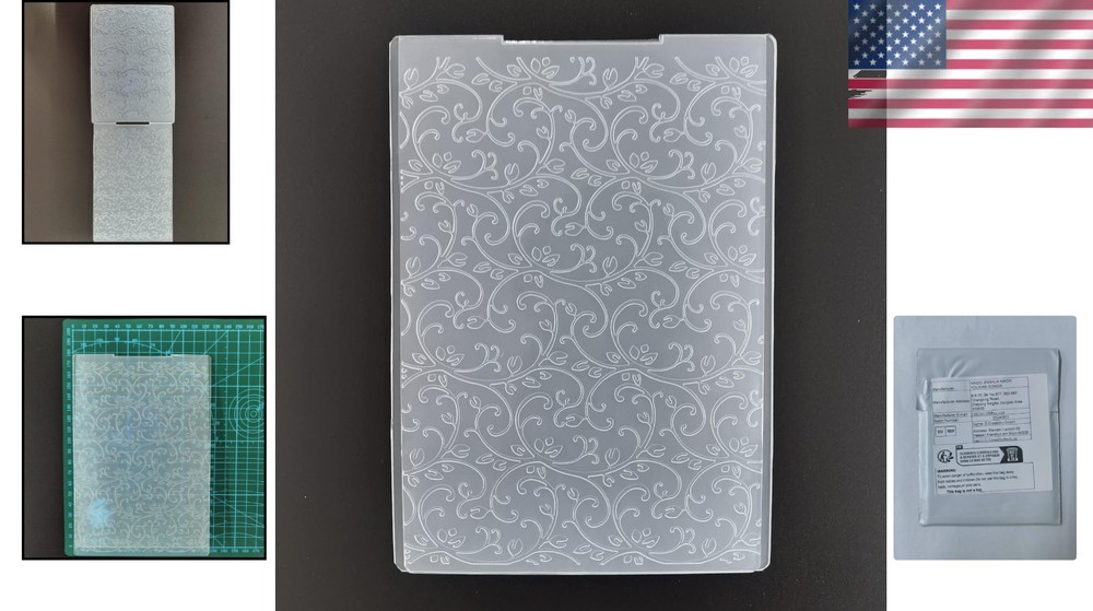 Unique Vine Flower Embossing Folder: 6x4