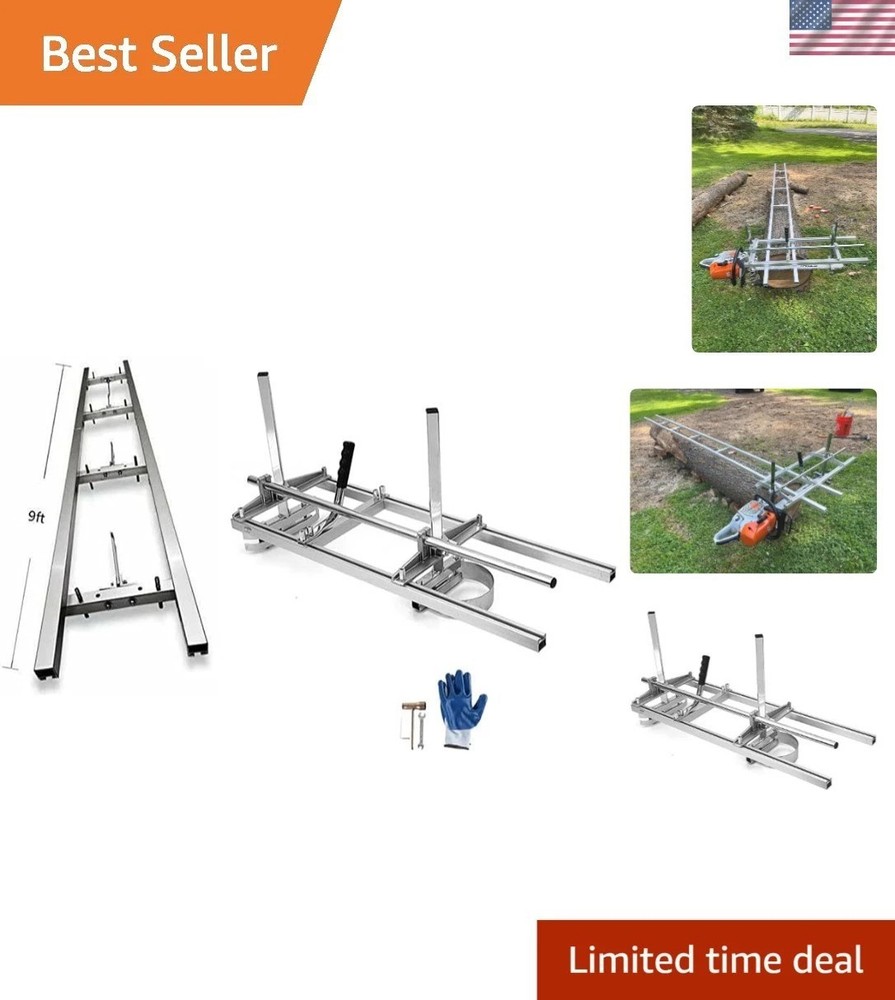 36-Inch Chainsaw Mill with 9ft Rail System – Ideal for Cedars, Oaks, and Walnuts