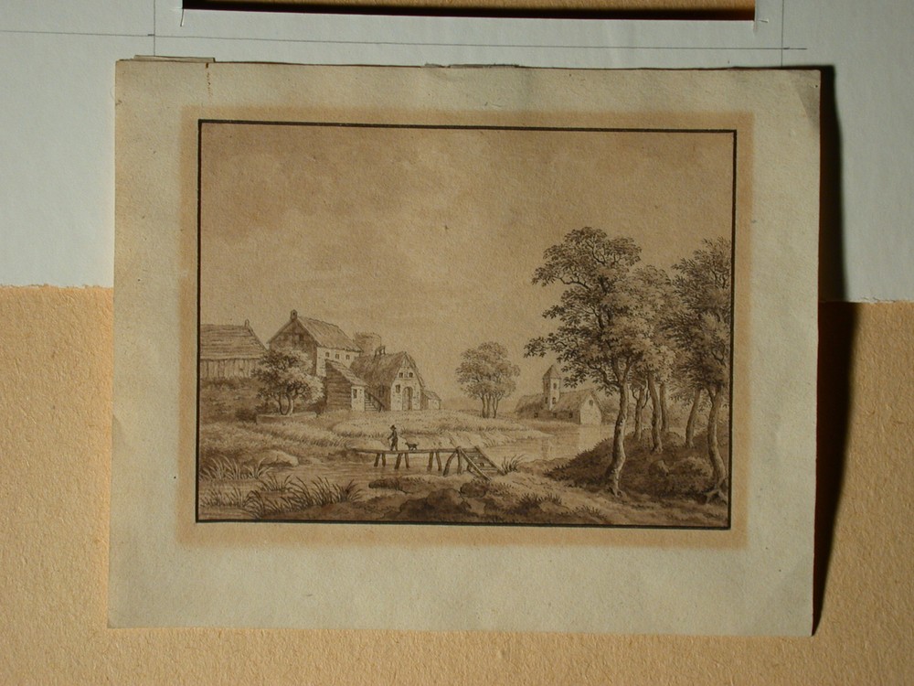 Village landscape Anonymous around 1780-1800
