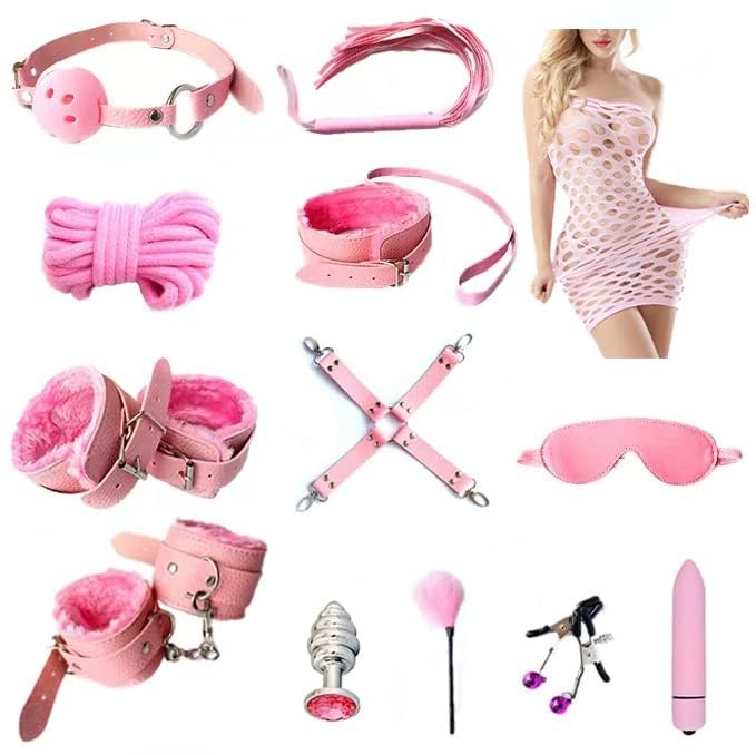 BDSM Restraints Kit for Couples – Complete Bondage Set with Handcuffs, Blindf...