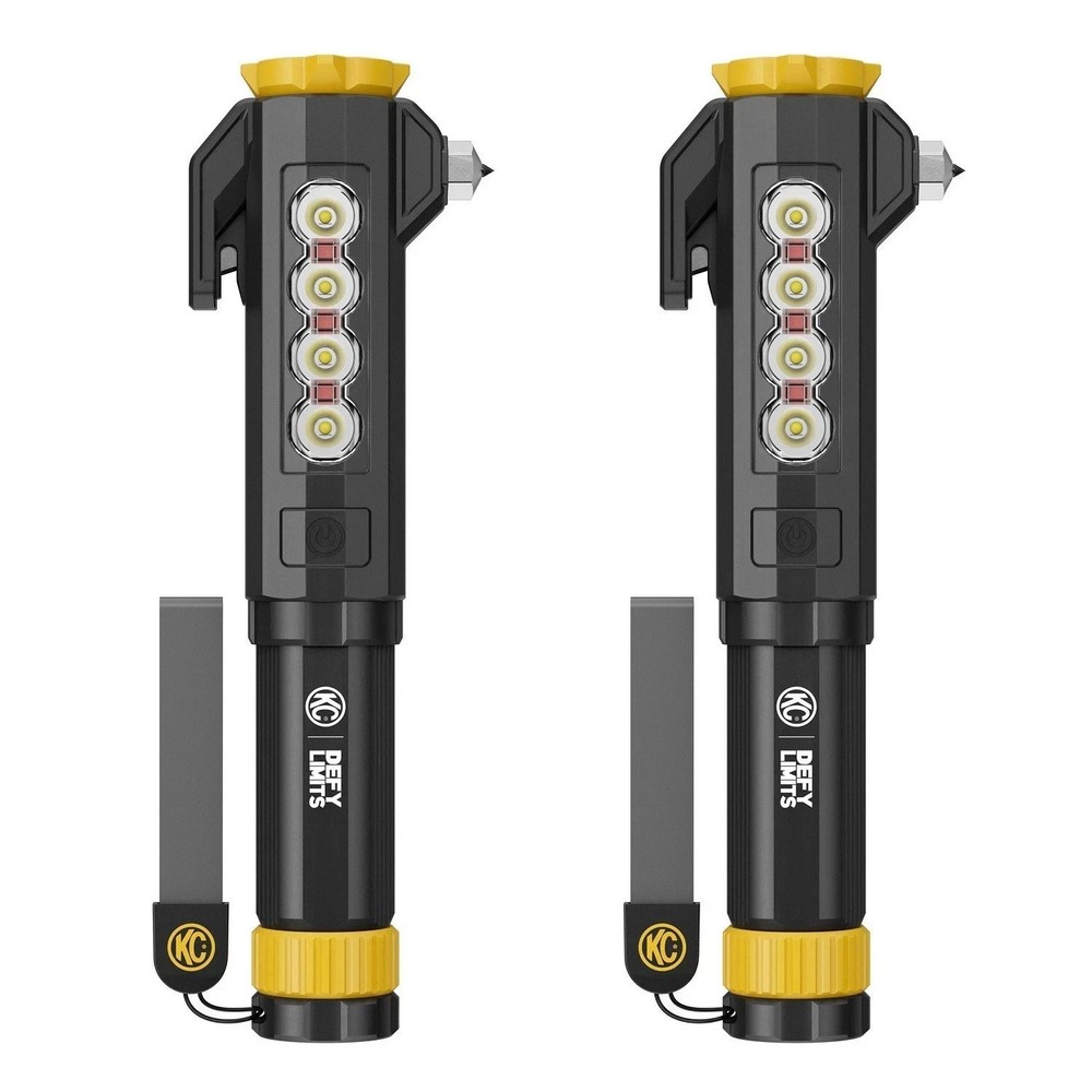 KC AutoLight 2 Pack 1000LM Emergency Flashlight Tool Magnetic Base Rechargeable