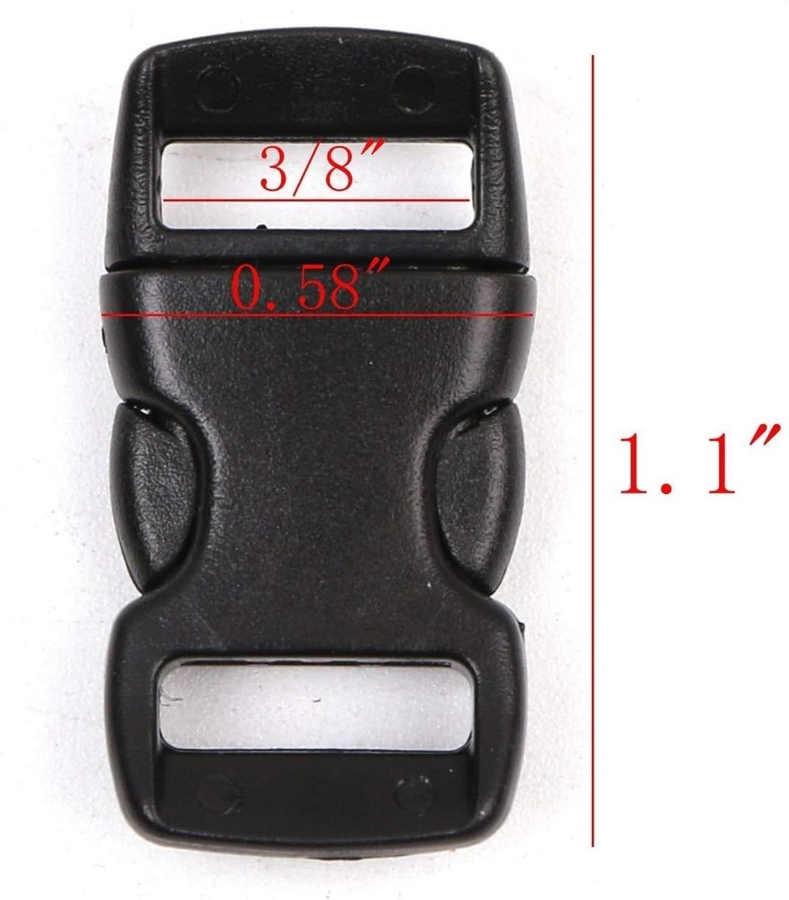 Versatile Black Plastic Curved Buckles - 20 PCS for Crafting & Backpack Use
