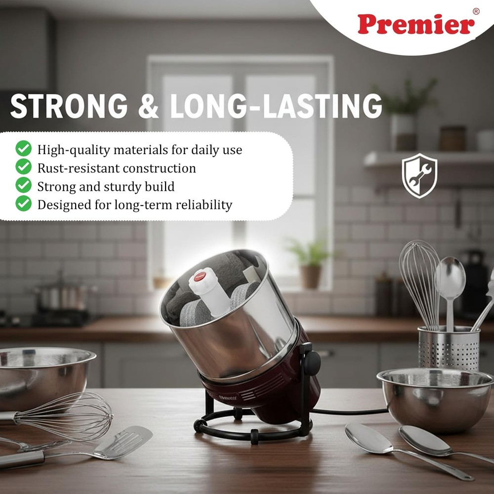 Premier Lifestyle Grinder (Pg - 502) 2 LTR 230v Maroon Colour Code-039131