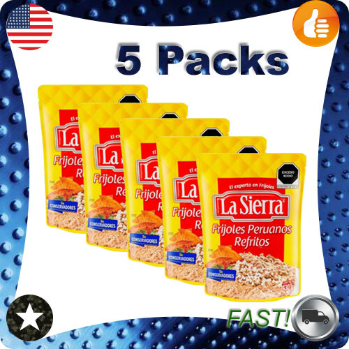 5 Packs Peruvian beans La Sierra refried 430g