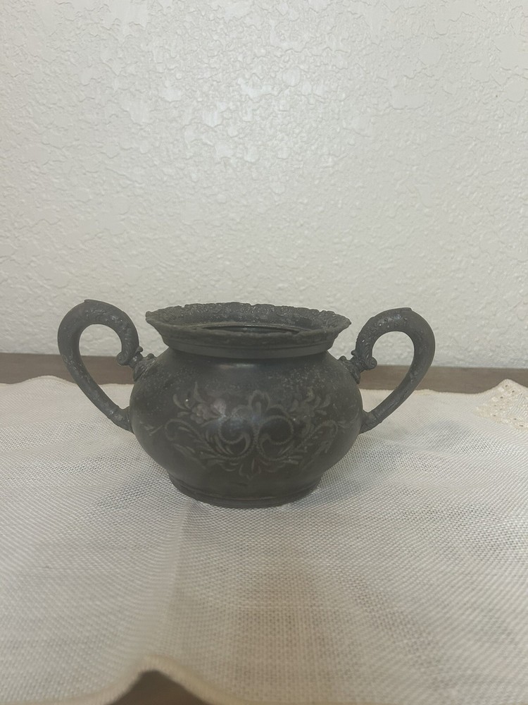 Vintage Van Bergh Silver Plated Sugar Bowl Stamped 468