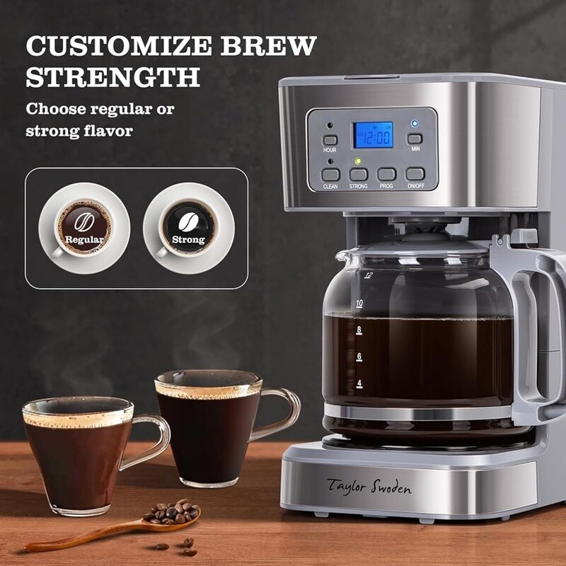 Programmable 12 Cup Coffee Maker Drip Machine W/ Auto Shut Off Pause Serve New