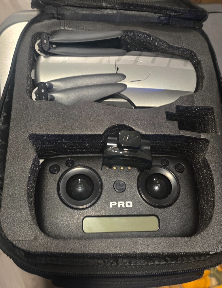 10” Foldable Quadcopter Drone + Remote + 2 Batteries | Untested As-Is | Powers O
