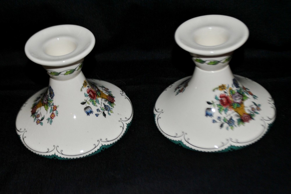 RARE Spode ANDOVER Candlesticks - Set of 2
