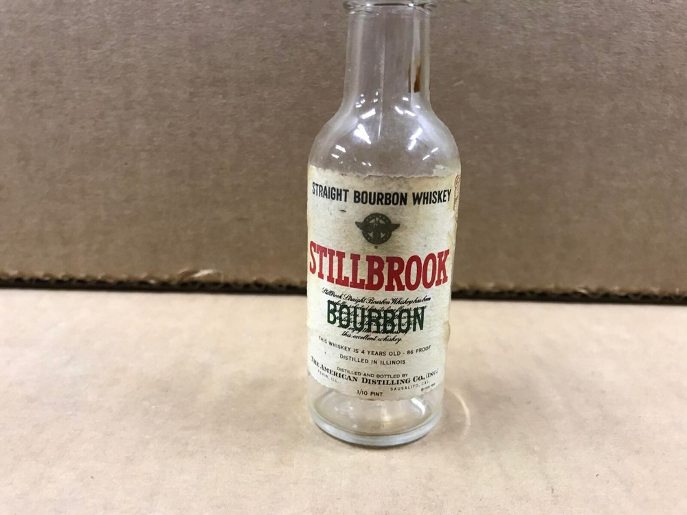 Vintage Stillbrook Straight Bourbon Whiskey Empty Mini Bottle