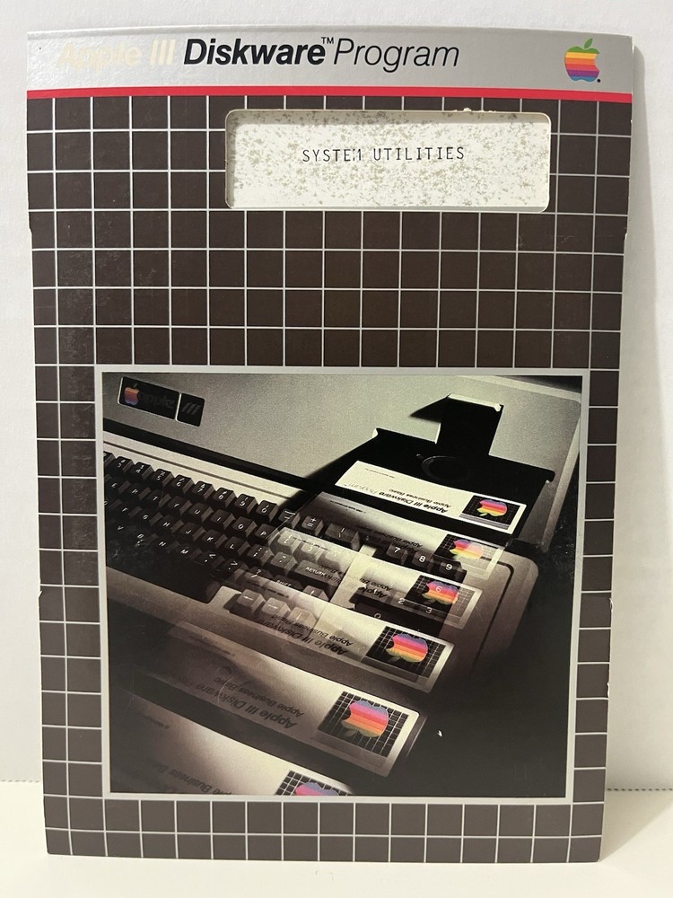 Vintage Apple III Diskware Program - System Utilities 5.25” Disk w/Slipcover