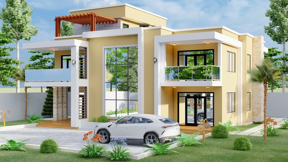 Modern 4 Bedroom Villa Plan