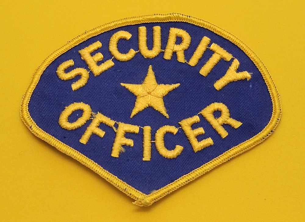 SECURITY OFFICER PATCH SHERIFF STAR BLUE AND YELLOW