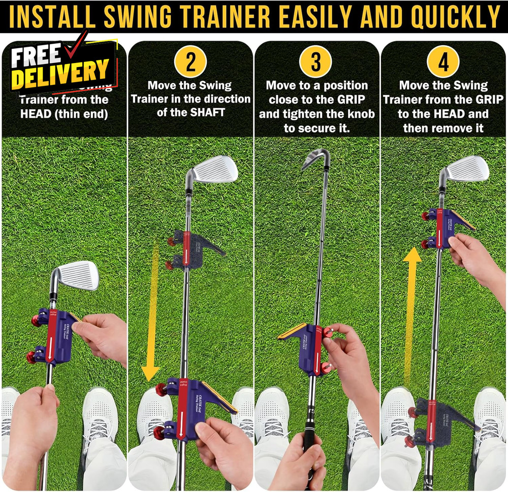 Golf Swing Trainer Swing Training Aid Direction Guides Improve Swing Accuracy