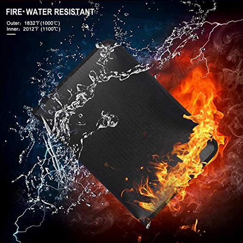 Expanding File Folder Important Document Organizer Fireproof Black,25 Pockets