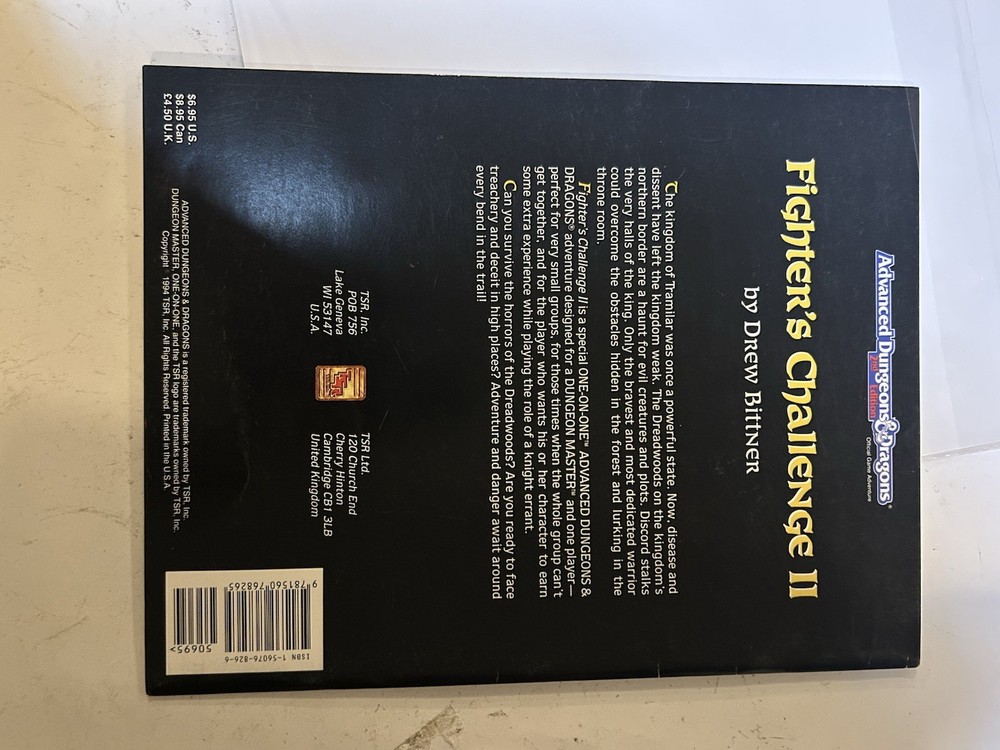 Fighter's Challenge II Adventure Module - AD&D 9427