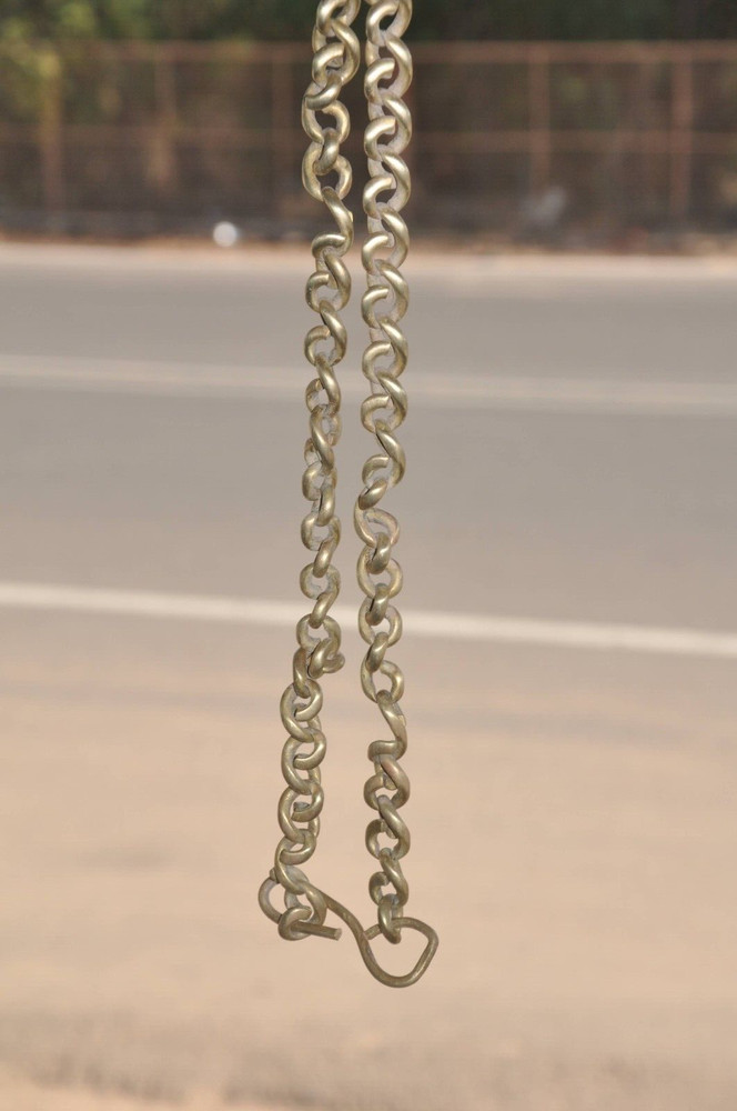 Vintage Hanging Handcrafted Solid Heavy Cow Bell With Chain
