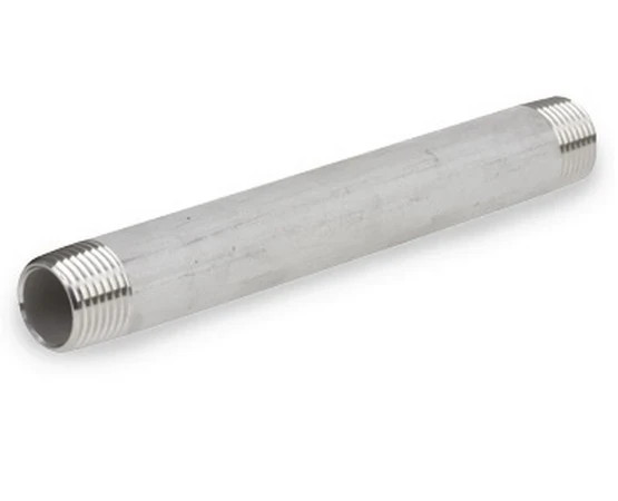 Pipe Nipple 1/2" Schedule 40 x 4" Long NPT Thread End 304 Stainless Steel
