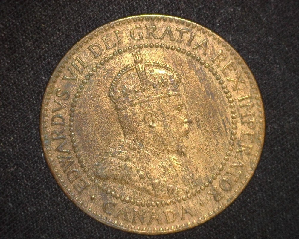CANADA 1910 LARGE CENT KM8 ABOUT UNCIRCULATED ~D24