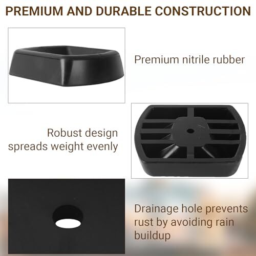 Jack Wheel Chock Stabilizer - Heavy Duty Rubber Dual Trailer Jack Caster Whee...