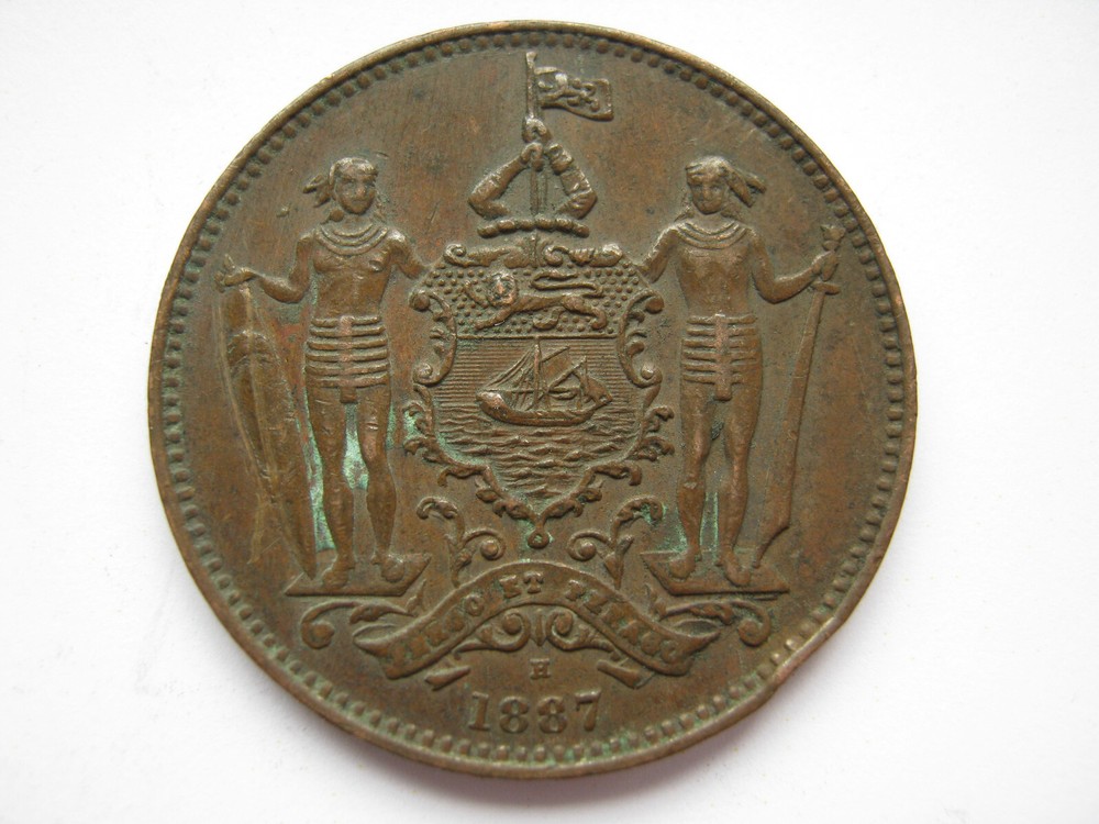 British North Borneo 1887-H One Cent GVF