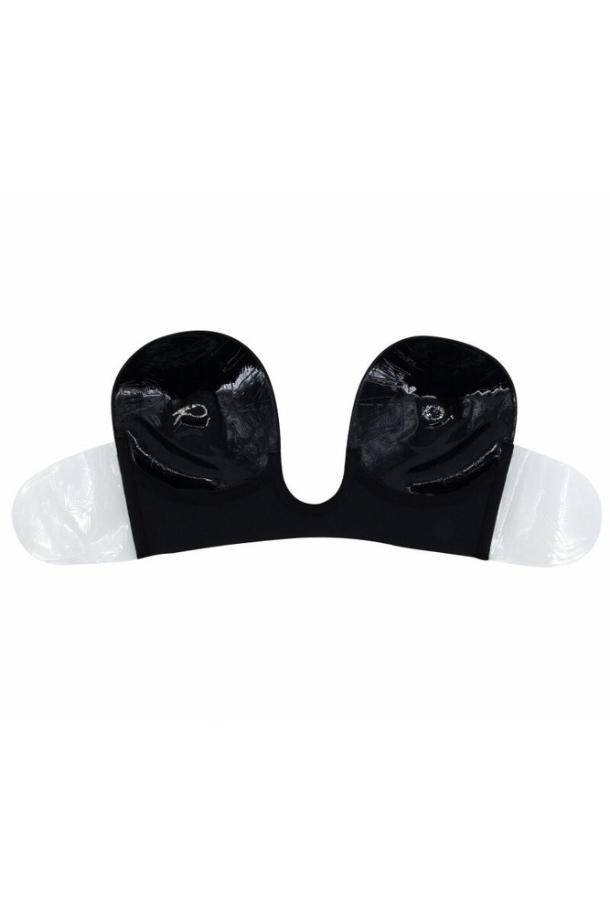 BeWicked Deep V Bra - Black - U Shape Microfiber & Silicone Bra