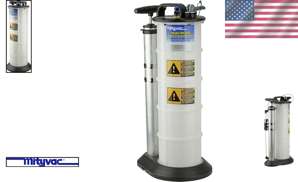 Efficient 2.3 Gallon Fluid Evacuator & Dispensing Pump with Overflow Protection