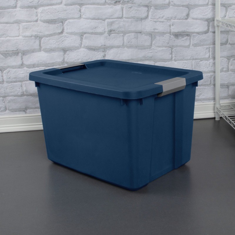 (2 pack) Sterilite Large Storage Bin, 20 Gallon Plastic Storage Container , Blue