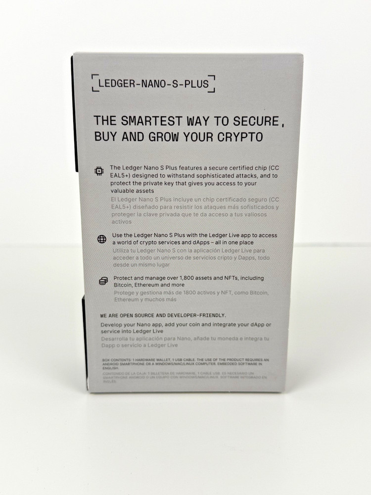 Ledger Nano S Plus Crypto Hardware Wallet Open Box Complete Mint Never Used