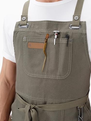 Unisex Grilling Apron, Olive, One Size