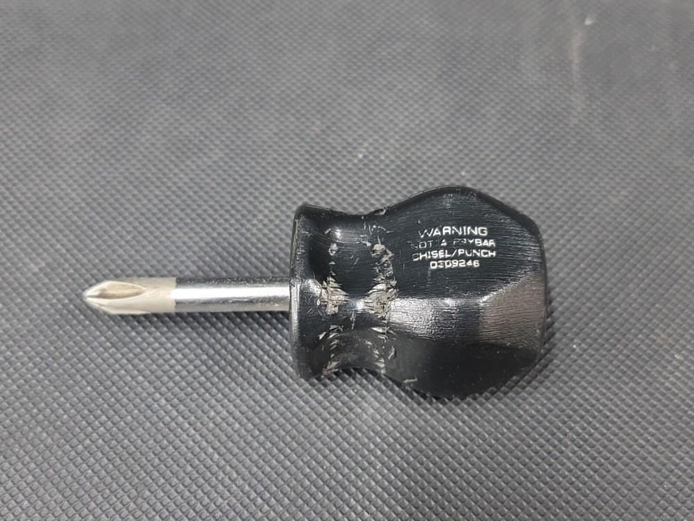 Snap On Tools SDDP22 #2 Phillips Stubby Screwdriver Black Handle