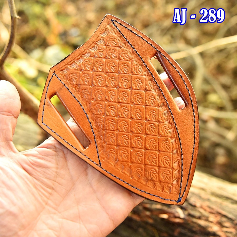 USA EDC Pancake Folding Blade & Fixed Blade Multi-Tool Leather Knife Sheath