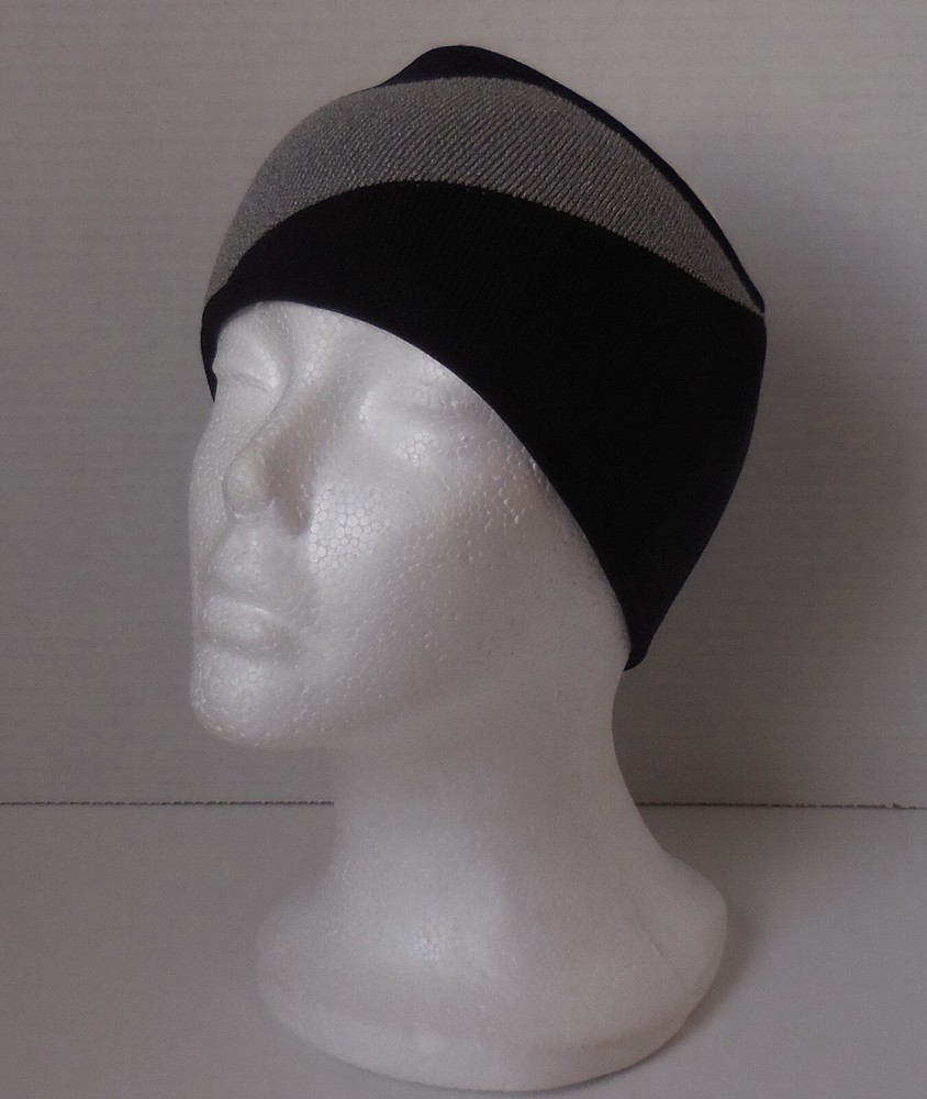 Nike Reflective Stripe Headband Cool Weather Black/Cool Grey Heather/Silver