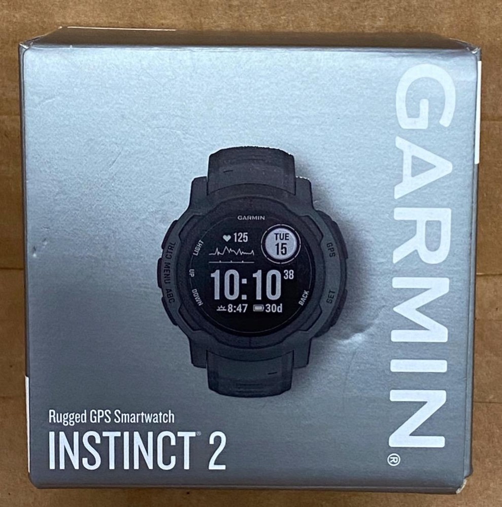GARMIN INSTINCT 2 RUGGED GPS SMARTWATCH (GRAPHITE) BRAND NEW OPEN BOX.