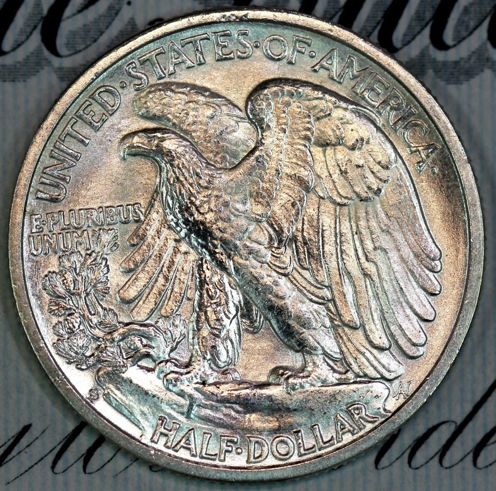 1936-S SOLID+ GEM BU MS WALKING LIBERTY HALF-DOLLAR DC241 ORIGINAL HOARD