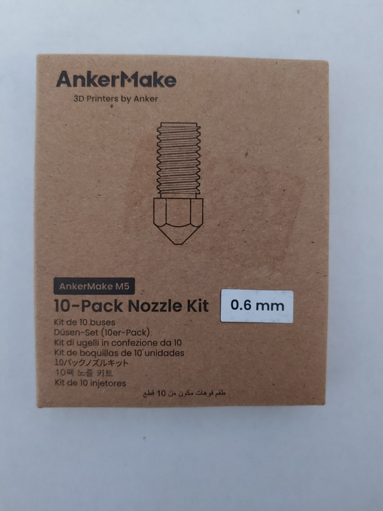AnkerMake M5/M5C - 10-Pack Nozzle Kit - 0.6mm - New
