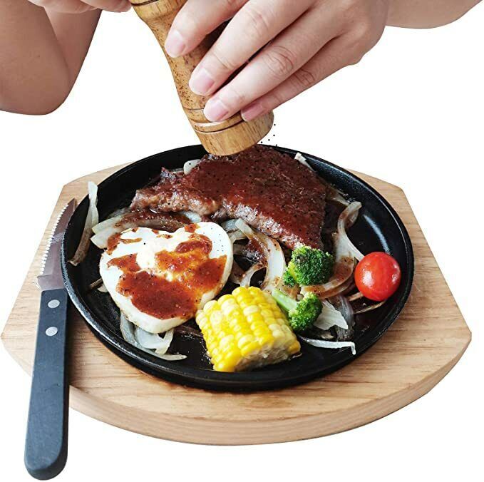 Kitchen Tools Cooking Pepper Grinder Hand Movement Oak Solid Wood Pepper Mill US