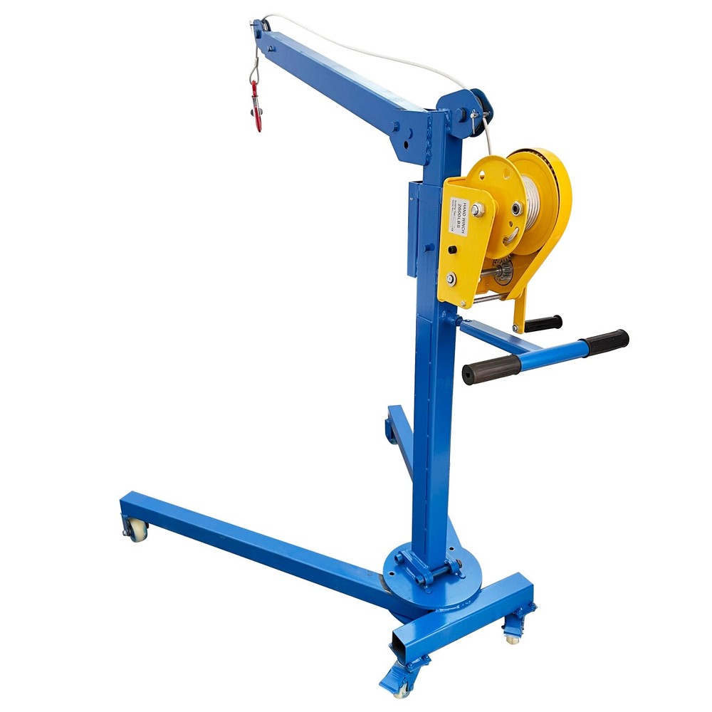 Small Folding Crane Manual Portable Lifting Machine Elevator Max 1100LBS