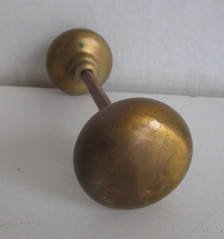 Antique Victorian Solid Brass Door Knob set