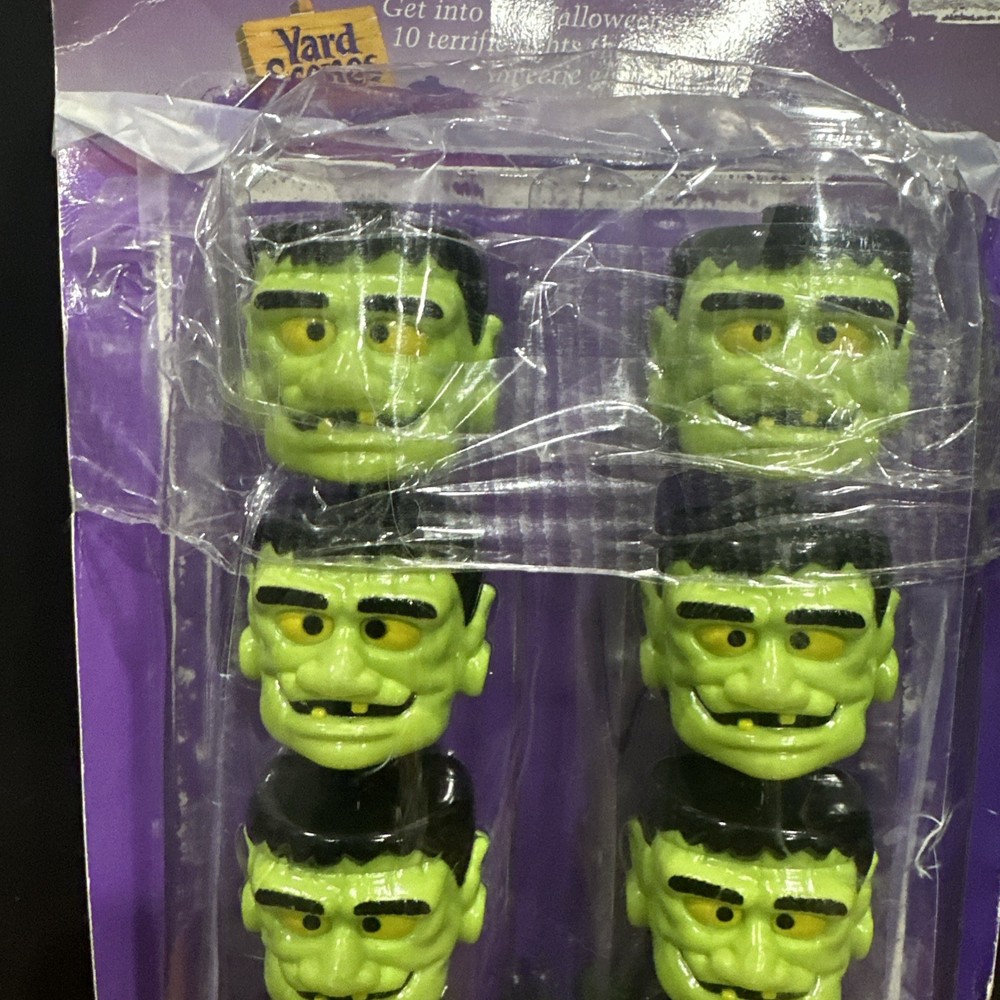 New 10 Frankenstein head Halloween String Light Covers Blow Mold w/lights Work