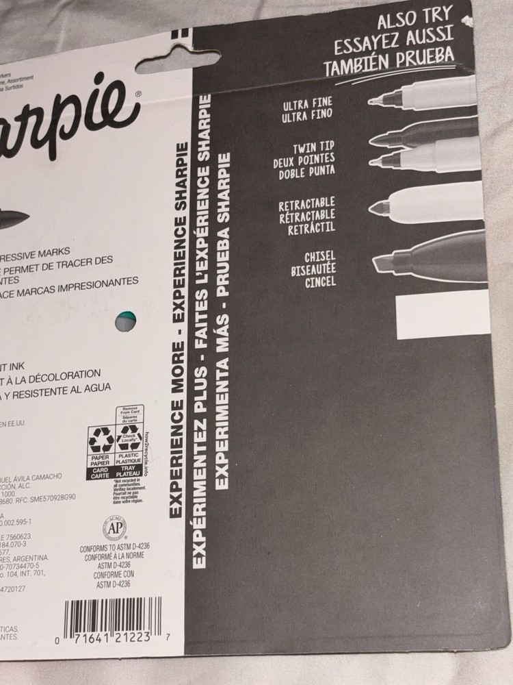 Sharpie Glam Pop Fine Point Permanent Markers New 12/Pkg Assorted New