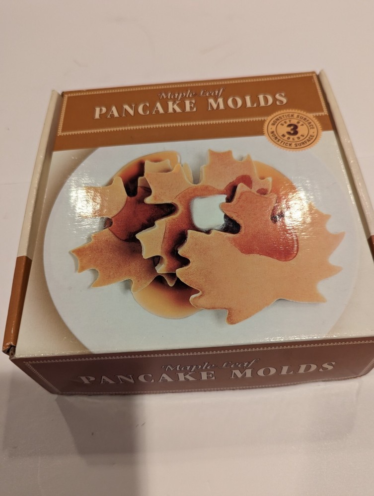 Maple Leaf Pancake Molds Non Stick  3 piece Set