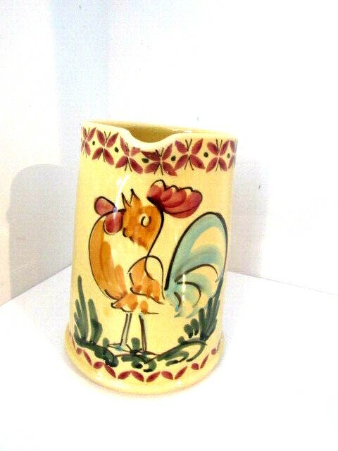 Hand Painted Ceramic Pitcher Made In Italy