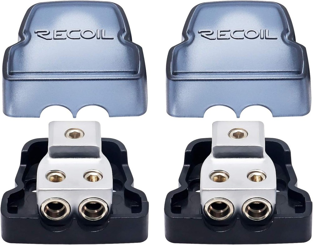 DB12P 2-Way Power Distribution Block for Superior Car Audio Efficiency - 2 Pack