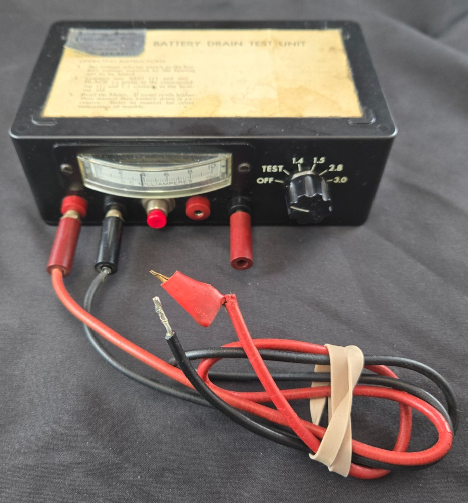 Vintage 1950s-70s Sylvester Service Laboratories Battery Drain Tester UNTESTED