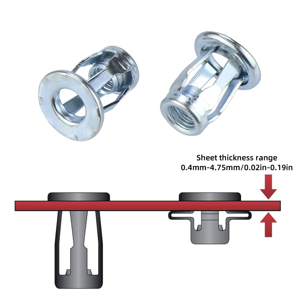 1/4 Jack Nut with Installation Tool Threaded Insert Nuts Nutserts Jack Nut Screw