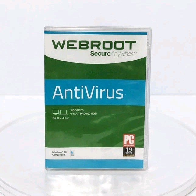 Webroot SecureAnywhere AntiVirus 3 Devices 1 Year - PC/Mac Disc & Keycode