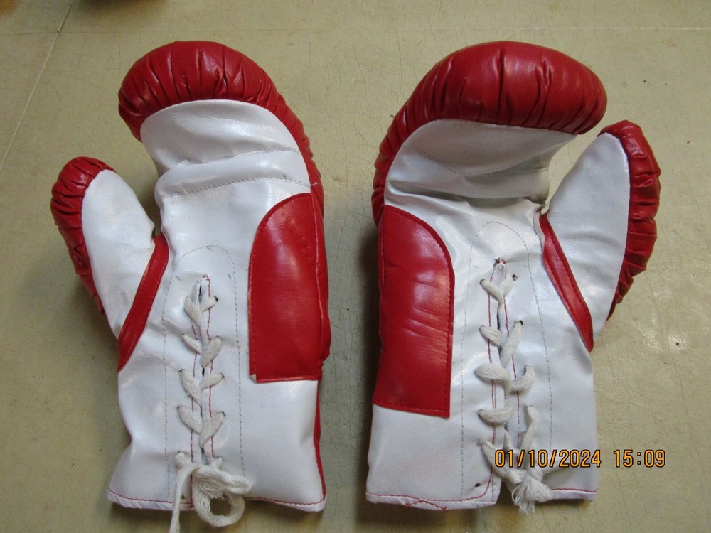 red & white 12oz Boxing Gloves