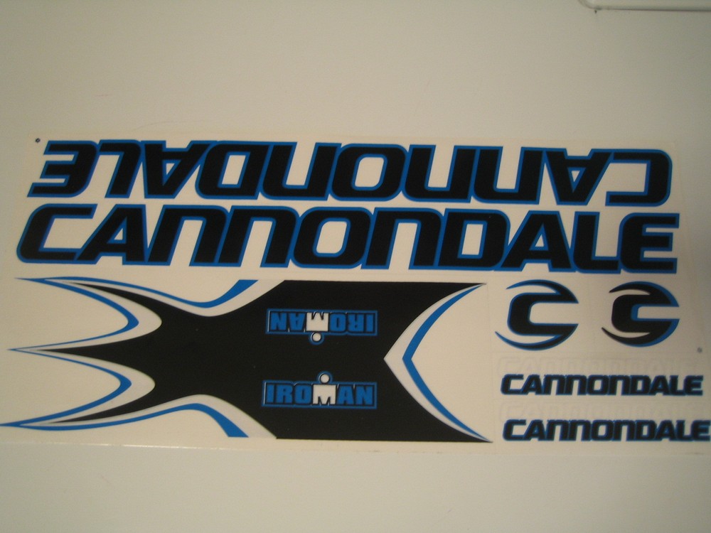 Cannondale Stickers  Set  Black, Blue & White.