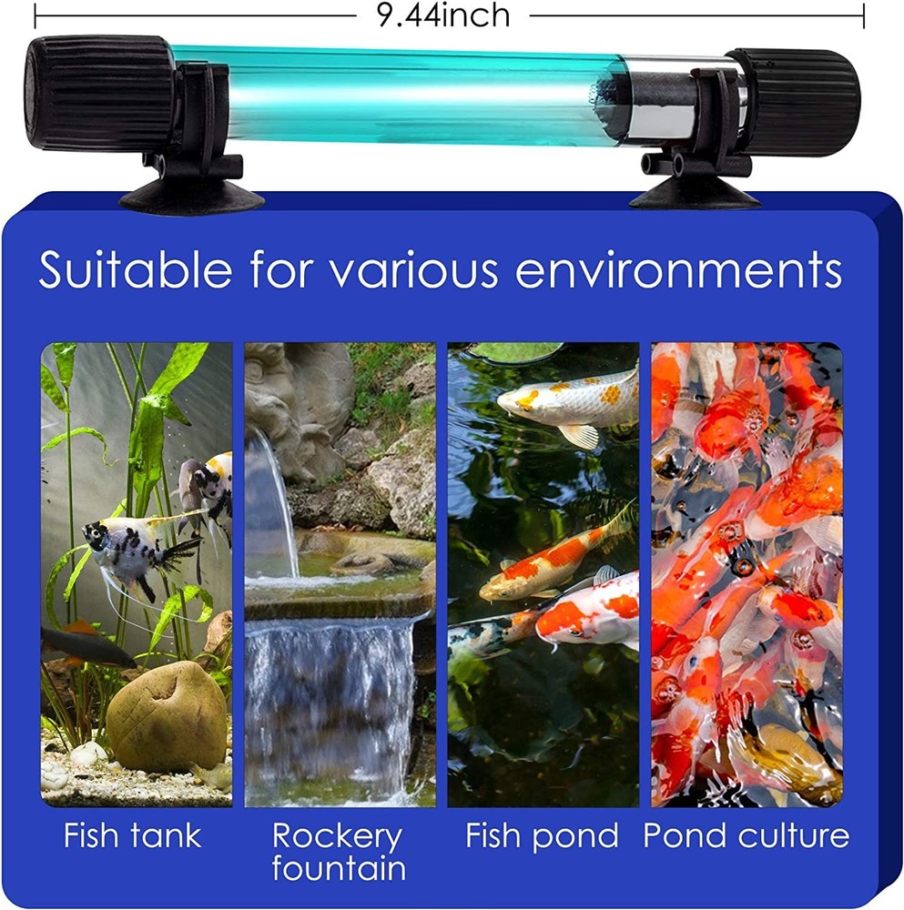 JAHEA Aquarium Clean Light，11W Submersible Light with Test 11W, [SELECTABLE]